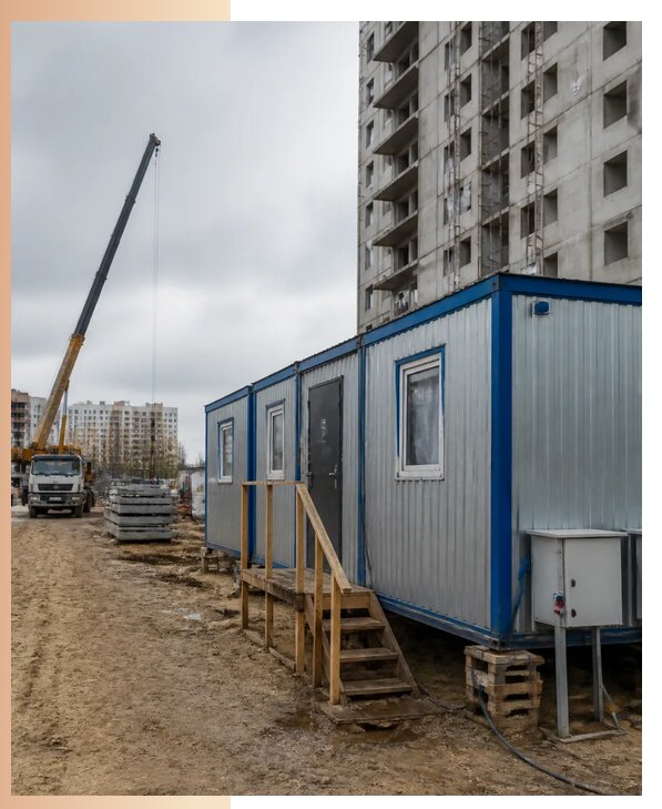Аренда строительных вагончиков для рабочих в Старой Руссе